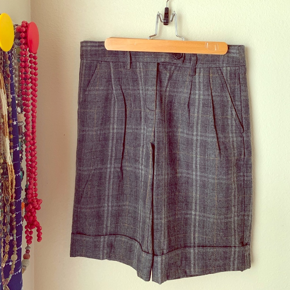 Pleat front wool shorts Benetton